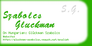 szabolcs gluckman business card